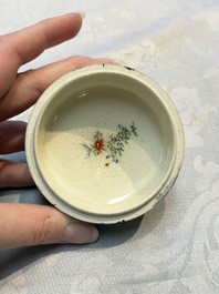 A Japanese Satsuma koro and two covered boxes, Satsuma yaki, Kusube and Hododa mark, Meiji, 19th C.