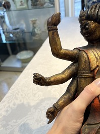 A Chinese or Japanese gilt-lacquered figure of Hayagrīva, 19th C.