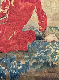 A pair of Brussels historical 'The Art of War' tapestries after Lambert De Hondt II, Judocus de Vos workshop, early 18th C.