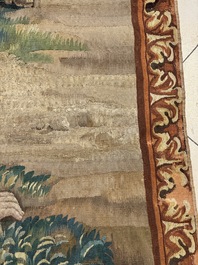 A pair of Brussels historical 'The Art of War' tapestries after Lambert De Hondt II, Judocus de Vos workshop, early 18th C.