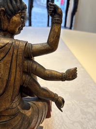 A Chinese or Japanese gilt-lacquered figure of Hayagrīva, 19th C.