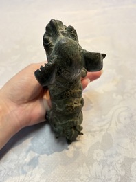 A pair of Vietnamese bronze lions, 19/20th C.