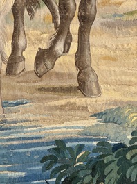 A pair of Brussels historical 'The Art of War' tapestries after Lambert De Hondt II, Judocus de Vos workshop, early 18th C.