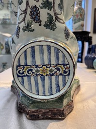 A massive polychrome French faience 'Bacchus' table fountain, Rouen, 18th C.