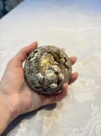 A Japanese Satsuma koro and two covered boxes, Satsuma yaki, Kusube and Hododa mark, Meiji, 19th C.