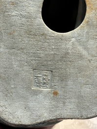 Three Chinese famille rose Milefo Buddhas, Zhu Mao Ji 朱茂記造 marks, 20th C.