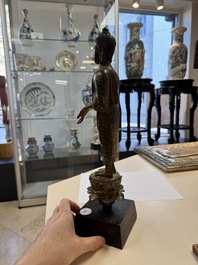 A Thai gilt bronze Buddha Shakyamuni in Lan Na-style, probably 16th C.