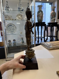 A Thai gilt bronze Buddha Shakyamuni in Lan Na-style, probably 16th C.