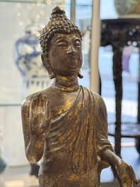A Thai gilt bronze Buddha Shakyamuni in Lan Na-style, probably 16th C.