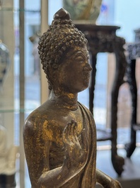 A Thai gilt bronze Buddha Shakyamuni in Lan Na-style, probably 16th C.