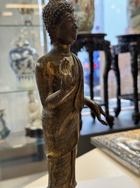 A Thai gilt bronze Buddha Shakyamuni in Lan Na-style, probably 16th C.
