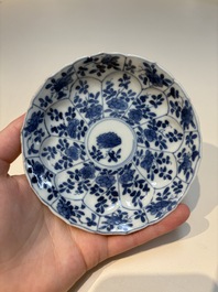 N16 Chinese blue and white cups and 24 saucers, various marks, Kangxi and later