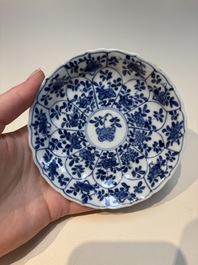 N16 Chinese blue and white cups and 24 saucers, various marks, Kangxi and later