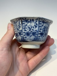 N16 Chinese blue and white cups and 24 saucers, various marks, Kangxi and later