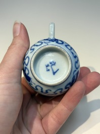 N16 Chinese blue and white cups and 24 saucers, various marks, Kangxi and later