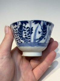 N16 Chinese blue and white cups and 24 saucers, various marks, Kangxi and later