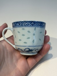 N16 Chinese blue and white cups and 24 saucers, various marks, Kangxi and later