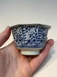 N16 Chinese blue and white cups and 24 saucers, various marks, Kangxi and later