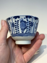 N16 Chinese blue and white cups and 24 saucers, various marks, Kangxi and later