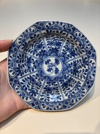 N16 Chinese blue and white cups and 24 saucers, various marks, Kangxi and later