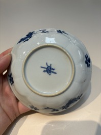 N16 Chinese blue and white cups and 24 saucers, various marks, Kangxi and later