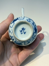 N16 Chinese blue and white cups and 24 saucers, various marks, Kangxi and later