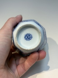 N16 Chinese blue and white cups and 24 saucers, various marks, Kangxi and later