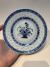 N16 Chinese blue and white cups and 24 saucers, various marks, Kangxi and later