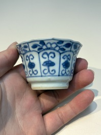 N16 Chinese blue and white cups and 24 saucers, various marks, Kangxi and later