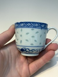 N16 Chinese blue and white cups and 24 saucers, various marks, Kangxi and later