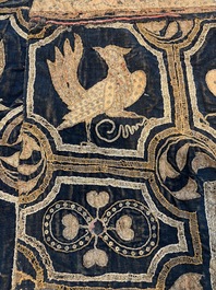 A large Burmese 'Kalaga' tapestry with narrative design, 19th C.