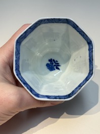 N16 Chinese blue and white cups and 24 saucers, various marks, Kangxi and later