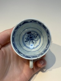 N16 Chinese blue and white cups and 24 saucers, various marks, Kangxi and later