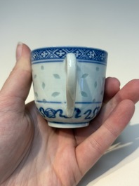 N16 Chinese blue and white cups and 24 saucers, various marks, Kangxi and later