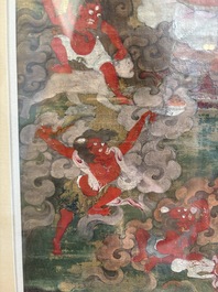 A fine Tibetan 'Begtse Chen' thangka, 18th C.