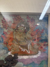 A fine Tibetan 'Begtse Chen' thangka, 18th C.