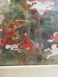 A fine Tibetan 'Begtse Chen' thangka, 18th C.