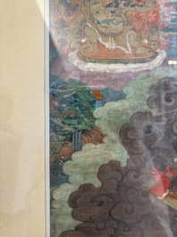 A fine Tibetan 'Begtse Chen' thangka, 18th C.