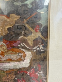 A fine Tibetan 'Begtse Chen' thangka, 18th C.