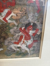 A fine Tibetan 'Begtse Chen' thangka, 18th C.