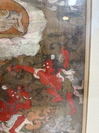 A fine Tibetan 'Begtse Chen' thangka, 18th C.