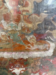 A fine Tibetan 'Begtse Chen' thangka, 18th C.