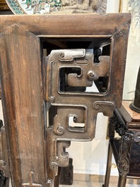 A large Chinese wooden 'Tiaoan' or altar table with chilong design, 19th C.