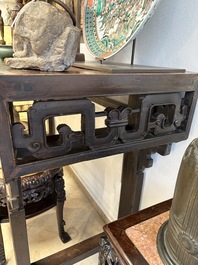 A large Chinese wooden 'Tiaoan' or altar table with chilong design, 19th C.