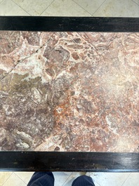 A Chinese marble-topped hongmu console table, 19/20th C.