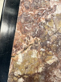 A Chinese marble-topped hongmu console table, 19/20th C.