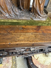A large Chinese wooden 'Tiaoan' or altar table with chilong design, 19th C.