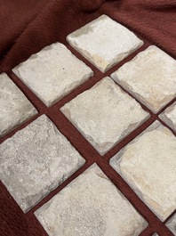 A collection of 60 polychrome 'Palmette' tiles, Spain or Portugal, 17th C.