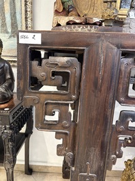 A large Chinese wooden 'Tiaoan' or altar table with chilong design, 19th C.