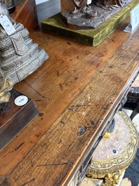 A large Chinese wooden 'Tiaoan' or altar table with chilong design, 19th C.